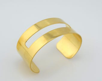 Messing Armband Manschette Rohlinge für die Schmuckherstellung, Ausschnitt Rohmessing Armband
