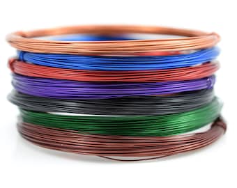 20 gauge Colored Aluminum Wire, 0.8 mm wire Colored Round Aluminum Wire for Craft or Wire Wrapping