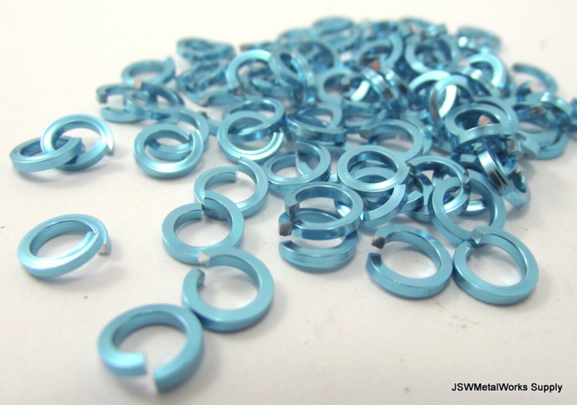 1/2 oz Hellblau eloxierte Aluminium Steckringe Säge Cut | Etsy