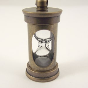 Colgante de reloj de arena de latón envejecido, colgante decorativo de reloj de arena Focal de 29 mm x 14 mm