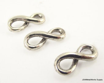 20mm x 8mm Antiqued Silver Thick Pewter Infinity Connector Charms (One Charm)