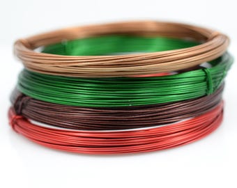 22 gauge Colored Aluminum Wire, 0.6 mm Colored Round Aluminum Wire for Crafts and Wire Wrapping DIY
