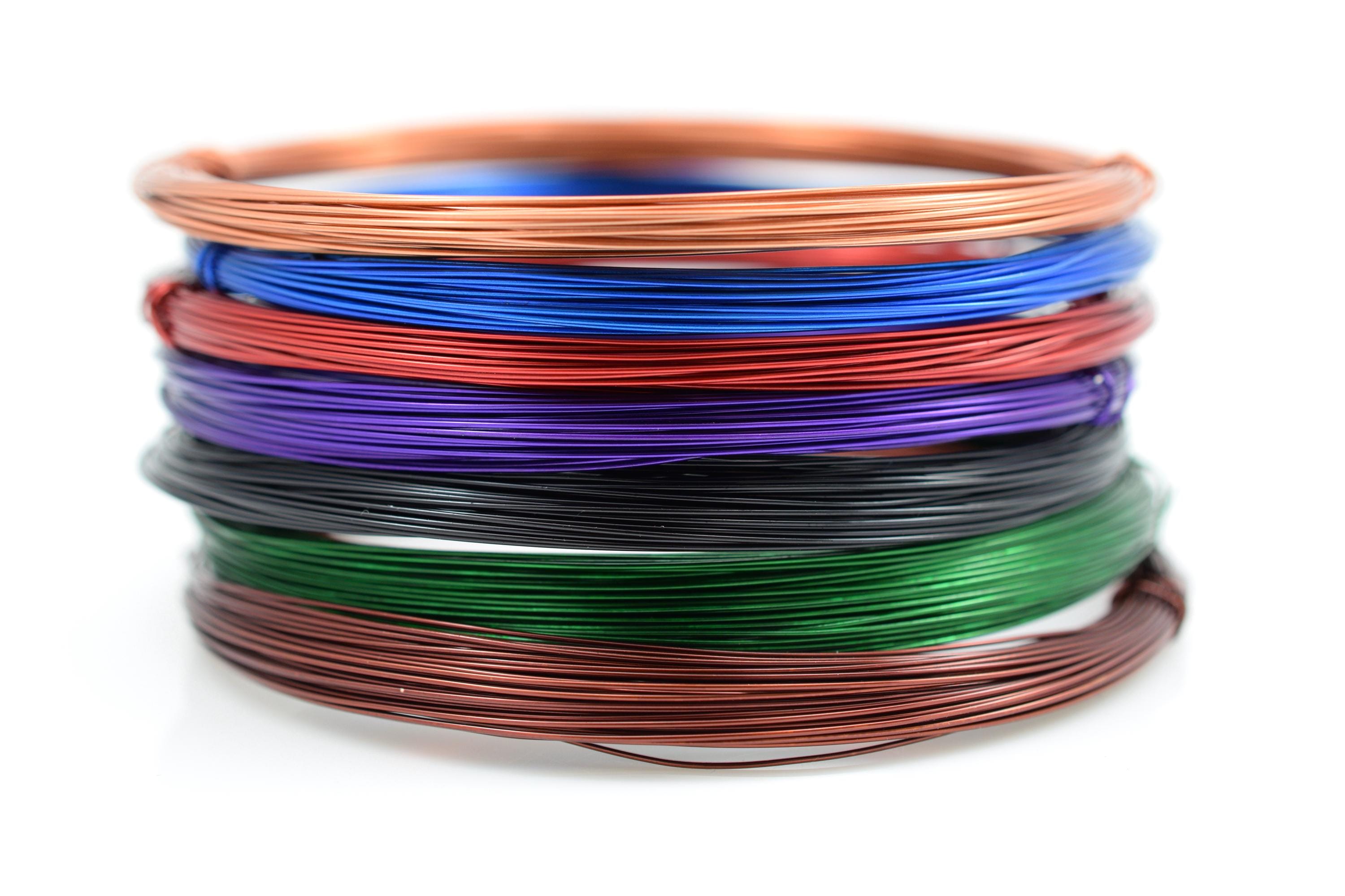 18 Gauge Aluminum Wire, 18ga Colored Round Aluminum for Craft and Wire ...