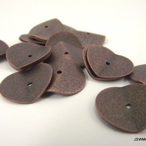 Antiqued Copper Rondelles, Spacer Beads, Textured Wavy Rondelle, 17 Mm ...