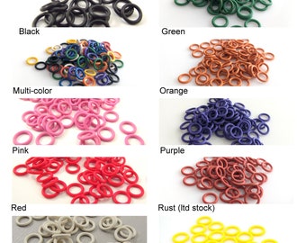 0.1 oz Rubber Jump Rings, 18 ga SWG 3/16, EPDM O Rings, Closed O Ring Jumpring Connector Links for Crafts