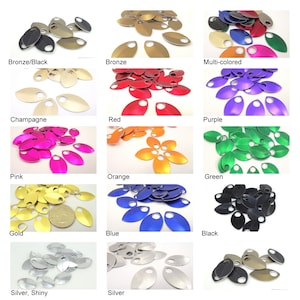 50 Small Anodized Aluminum Scales, Economical Blank Charms for Personalized Stamping Etching or Engraving, PICK YOUR COLOR