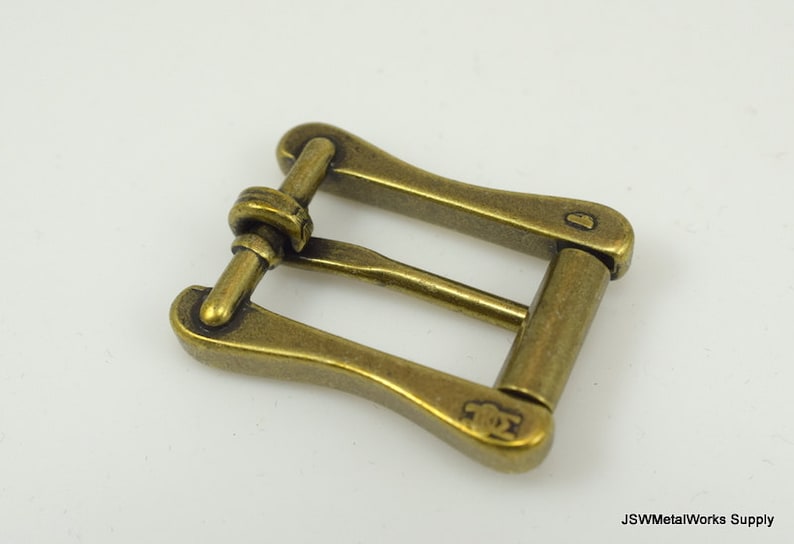 Small Antiqued Brass Belt Buckle 1.25 X 1 Inches Small Etsy