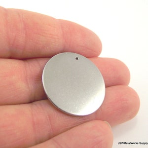 1 Inch Stainless Steel Tags, Large Flat Blank Discs, Round Blank Tags for Personalized Stamping Engraving or Etching
