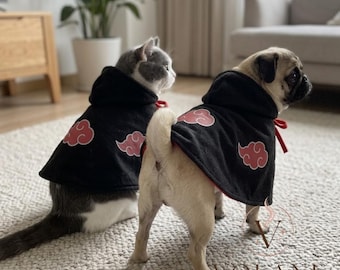 Pet Ninja Cloak, Anime Cat Cape, Dog Costume, Pet Cosplay Outfit