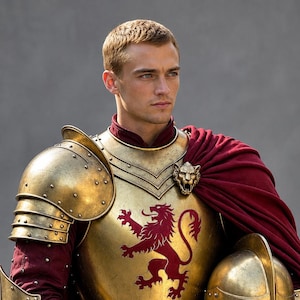 Handmade Regal Knights Full Body Steel Armor With Golden Plates.