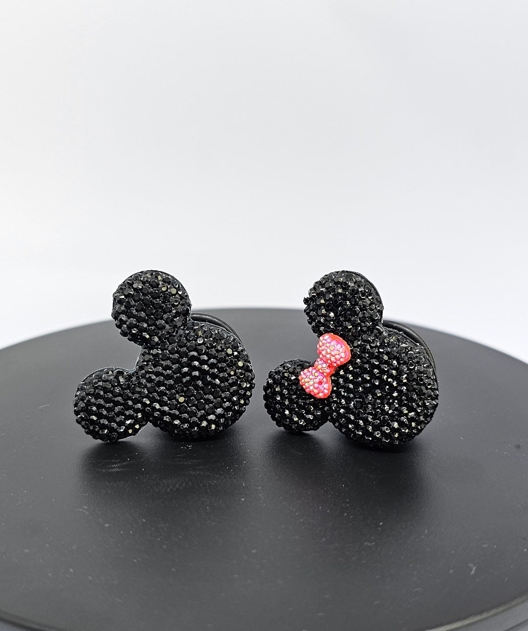 Mickey & Minnie Mouse Cartoon Acrylic Screw Ear Tunnels – Pair, Stretched Lobe Plugs, 6mm–25mm