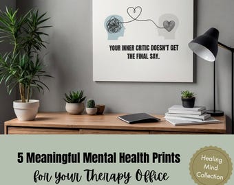 Die Kollektion „Heilung des Geistes“ | 5 aussagekräftige Kunstdrucke zum Thema mentale Gesundheit für Ihre Therapiepraxis (Digitaler Download)