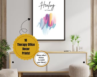 Heilung ist kein linearer Prozess – Abstraktes Wandbild | 10 Farbvarianten | Kunstdruck zum Thema psychische Gesundheit (Digitaler Download)