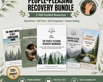 People-Pleasing Recovery Bundle: 5 Guided Workbooks for Developing Self-Trust, Boundaries & Self-Compassion (Digital Download)