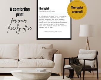 Therapeuten-Definition als Kunstdruck | Wandbild | Dekoration für Beratungsstellen | Geschenk für Psychotherapeuten (Digitaler Download)