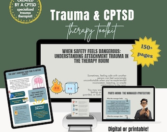 Trauma & CPTSD Workbook: 150+ Psychoeducational Resources (Digital Download)