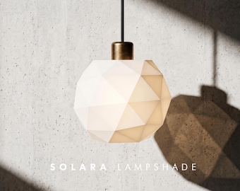 Solara Geometric Pendant Lampshade – Modern Sculptural Ceiling Light Shade, 1 5/8 Inch Fitter, Shade Only