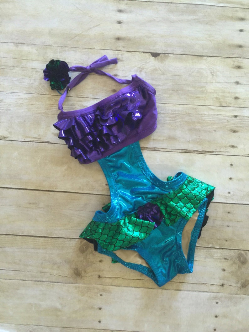 Mermaid Monokini Bathing Suit Infant Toddler Girls Etsy