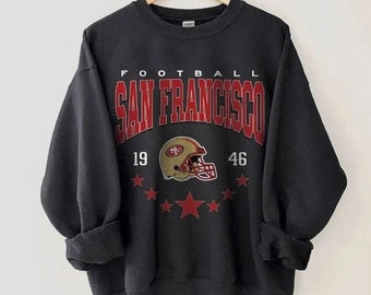 San Francisco Football Sweatshirt, Vintage Style San Francisco Football Crewneck, Football Sweatshirt, SF Football Sweatshirt, Football Gift