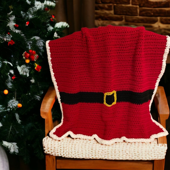 Santa Blanket Red Santa Throw Christmas Blanket Etsy