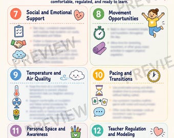 Consigli per una classe a misura di persone con sensibilità sensoriale / Supporto sensoriale per gli insegnanti / Strategie per la gestione della classe / Opuscolo sull'educazione speciale