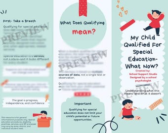 Mi hijo/a reúne los requisitos para recibir educación especial: ¿y ahora qué? / Folleto informativo para padres sobre el IEP / Requisitos para la educación especial y próximos pasos