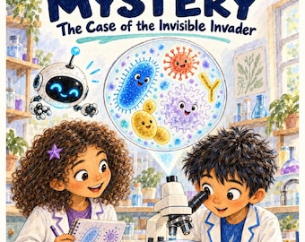 Microbiology Story Book for Kids PDF | Science Mystery Printable Ages 7-11 | STEM Learning Ebook | Digital Download