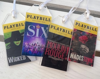 Broadway Playbill Christmas Ornaments | Gift for Broadway Fan