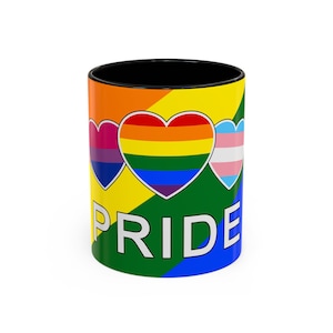 Pride Rainbow Kaffeetasse - Feier der Liebe, LGBTQ + Geschenke, Pride Month, bunte Tassen, inklusive Trinkgeschirr