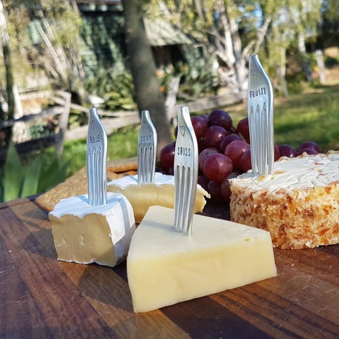 Handmade Upcycled Cheese Forks Etsy
