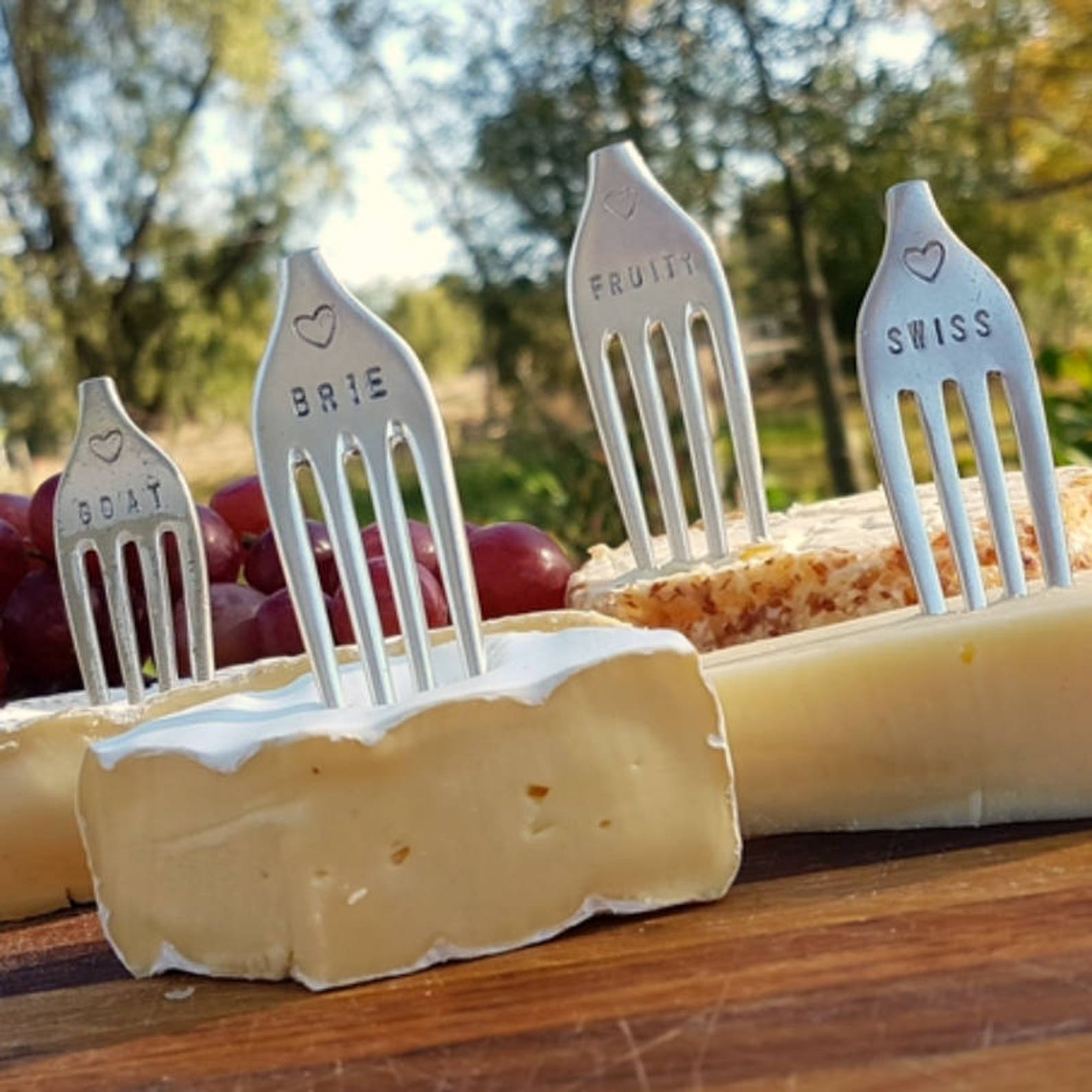Handmade Upcycled Cheese Forks Etsy