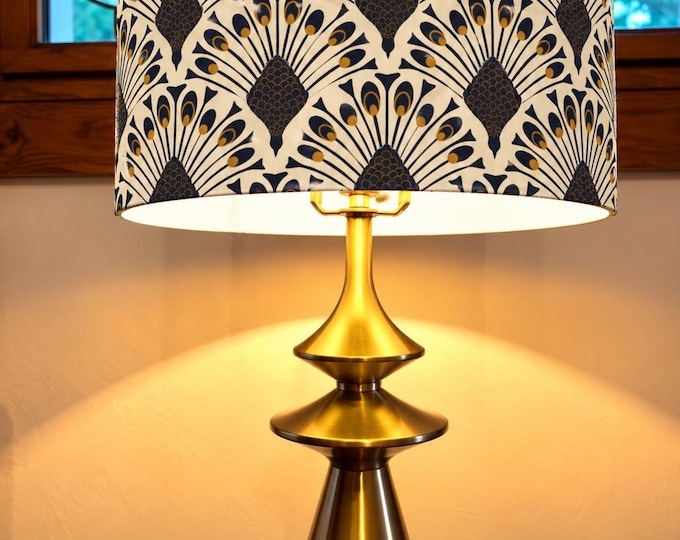 Peacock Lampshade Art Deco Modern Pendant Lamp Light Shade Unique Bird Custom | made in USA