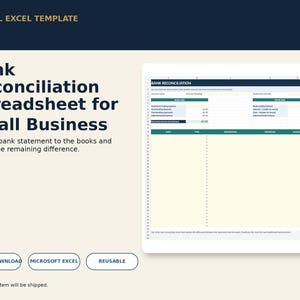 Bank Reconciliation Spreadsheet for Small Business