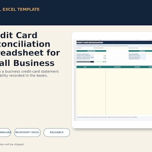 Credit Card Reconciliation Spreadsheet for Small Business