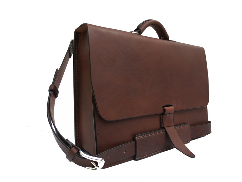 Rustic Distressed Leather Messenger Bag Briefcase Laptop Etsy