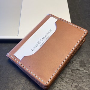 Leather Wallet Leather minimalist Wallet Handmade Leather card carrier