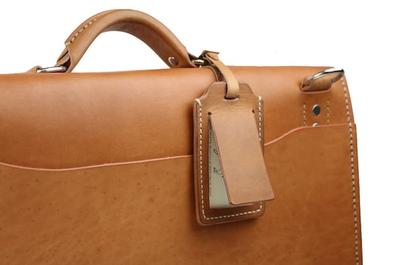 handmade leather suitcase