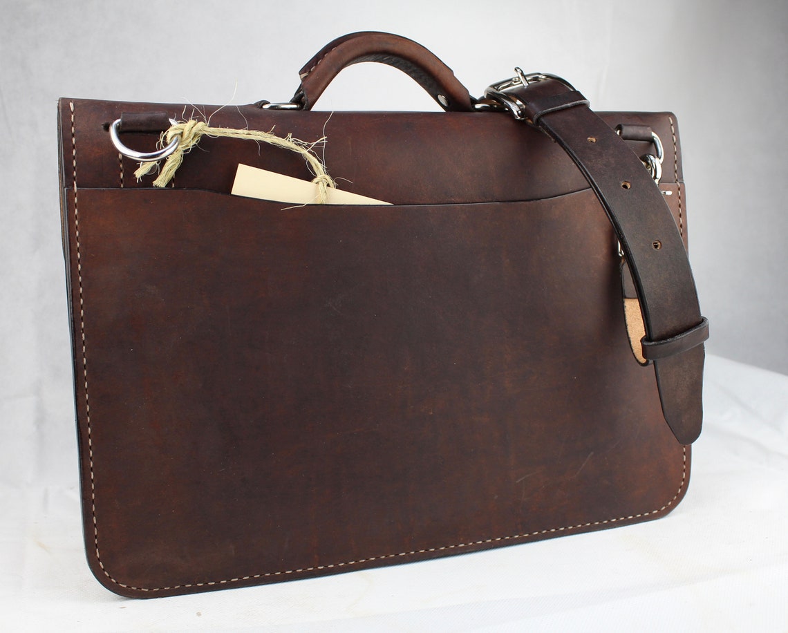 Leather Messenger Bag Leather Briefcase Laptop Satchel Fits Etsy