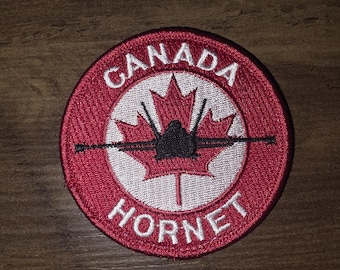 Écusson d'épaule Canada Hornet F18 avec fixation auto-agrippante