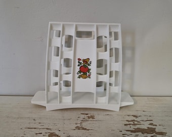 Vintage 1960s Spice Of Life Napkin Holder Mid Century Modern Plastic Napkin Display