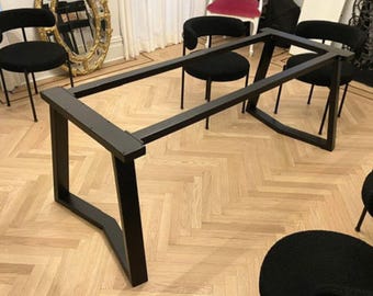 Dining Table Base, Desk Table Legs With Crossbars, Modern Farmhouse Kitchen Table Base, YAKO BASE 80.40