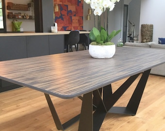 Heavy Duty Steel Table Base, Industrial Loft Style, Frame For Ceramic Top, ZIZUU