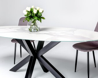Heavy Duty Steel Spider Dining Table Base, Modern Industrial Design, XSAVIER 80.60