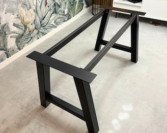 Dining Table Base, A-Shaped Steel Farmhouse Legs With Crossbars