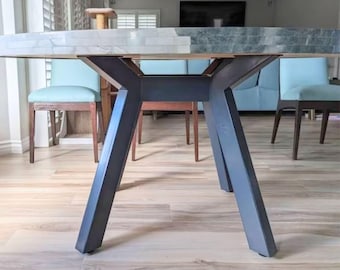 Heavy Duty Steel Dining Table Base, Modern Pedestal Legs, LEXI ROUND 80.60