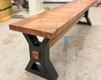 Dining Table Legs, X-shaped Table Legs With Beam Slot, Modern Farmhouse Table Legs, Country Style Bench Legs, Set of 2,  OTTO 80.40