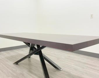 Steel Pedestal Dining Table Base, Criss-Cross Design, Heavy Duty Table Legs, NEXUS 80.60