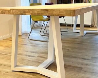 Trapezoid Dining Table Legs, Gold Desk Legs, Steel Coffee Table Legs, Console Table Legs, Entryway Bench Legs, Set of 2, YARO 80.40