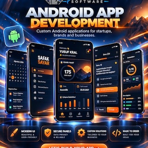 Anpassad Android-app UI-design | Mobilappskärmar | Beställningsspecifik digital produkt