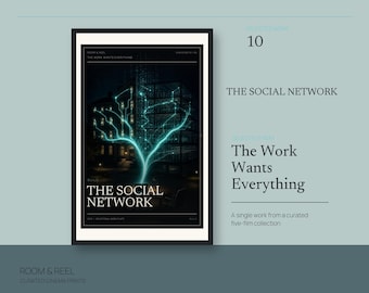 The Social Network Alternative Movie Poster, Selected Cinema Wall Art, Printable Digital Download